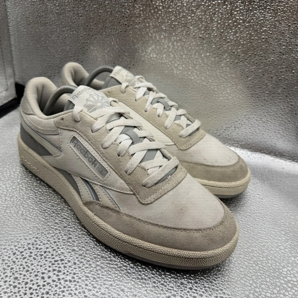 Size 9.5 Reebok Club C Revenge Sneakers Mens Grey Good Canvas Suede 100201203